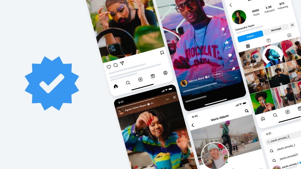 Meta Verified badge beside Instagram creator and business subscription surfaces